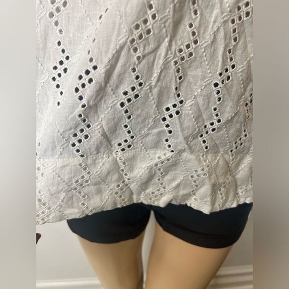 NWT Madewell Long-Sleeve Popover Top in Eyelet - Picture 7 of 7